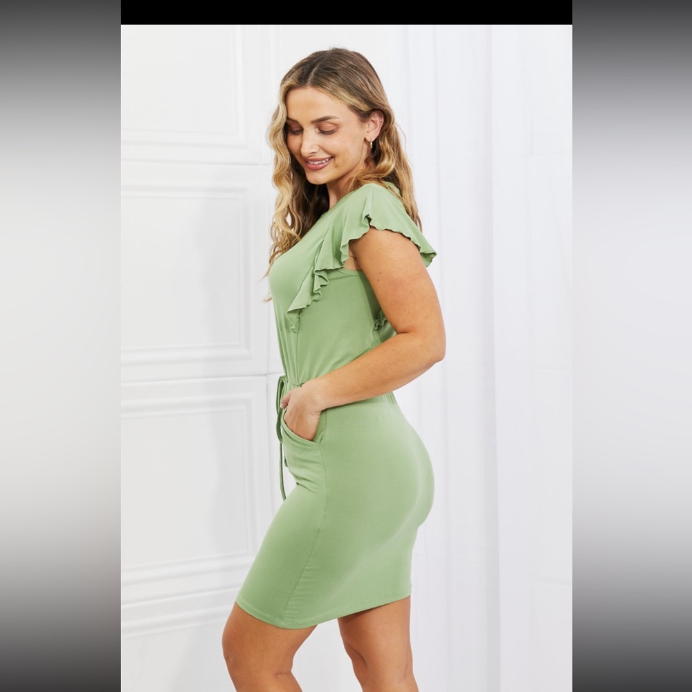 Capella Feeling Happy Butterfly Sleeve mini dress